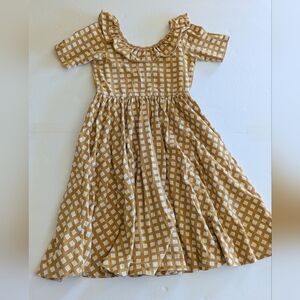 Alice + Ames Yellow Checkered Dress
